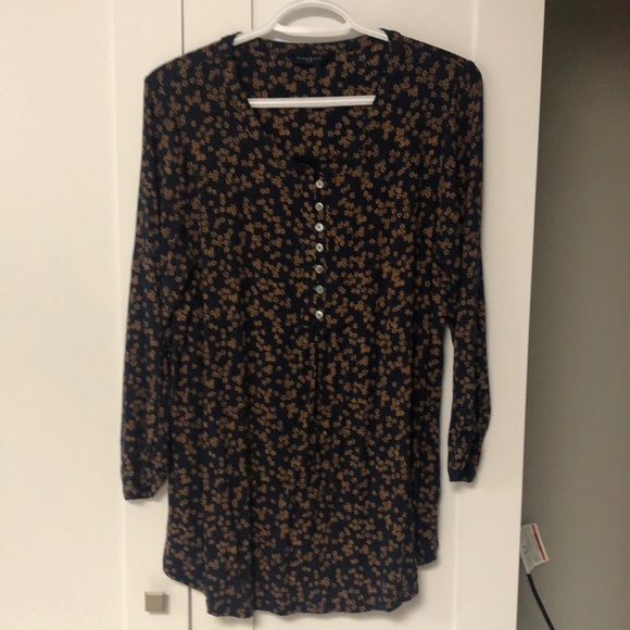 Denver Hayes ladies stunning 🤩 blue and delicate brown 🌸 flower design - Picture 1 of 7